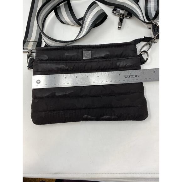 Think Royln Crossbody/Shoulder Bag Black Camo Puffer 2 Tricolor Straps Hobo - Picture 3 of 9